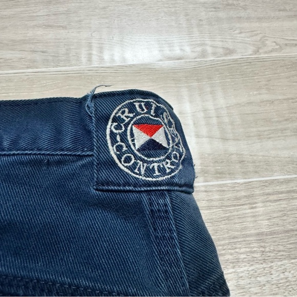 Cruise Control Jeans 32x34 Navy Blue Denim Pants Embroidered Logo Streetwear - Picture 8 of 13